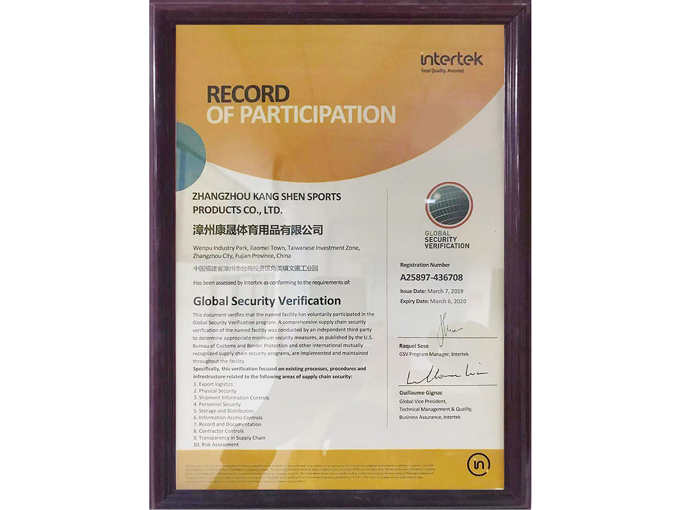 全球安全驗證（GSV）